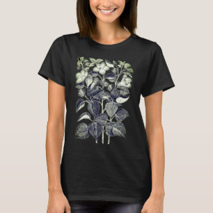 Charcoal Drawing of Italian Hibiscus flowers T-Shirt