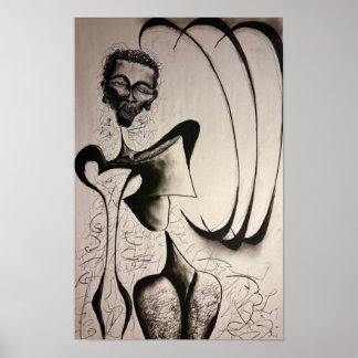 charcoal drawing poster