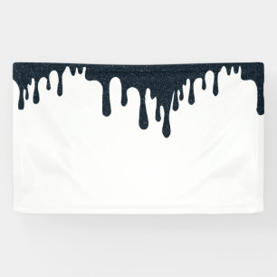 Charcoal Drip Top Banner – Modern Black & White