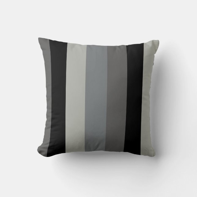 Charcoal Dust Throw Pillow (Front)