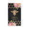 Charcoal Gold Foil Blush Pink Floral Honey Bee