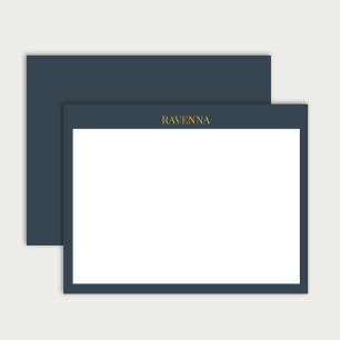 Charcoal Gold Name Personalised Custom Luxury Gift Card