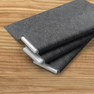Charcoal Grain Faux Leather Fabric