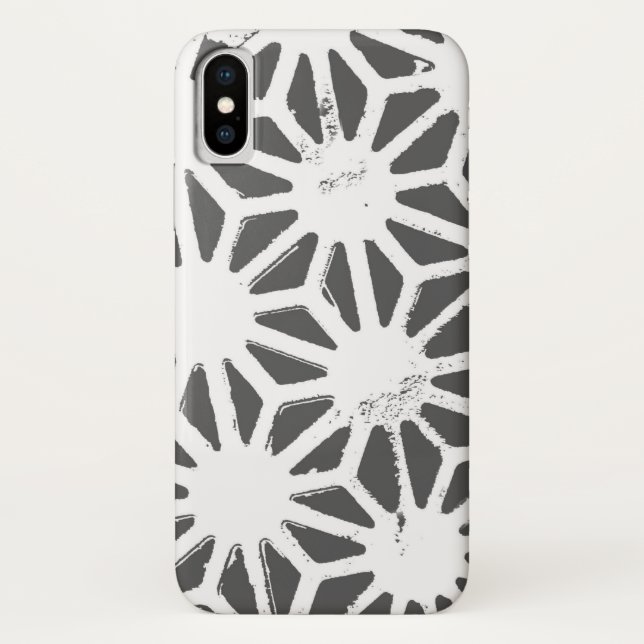 Charcoal gray geometric pattern Case-Mate iPhone case (Back)