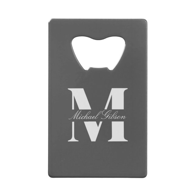 Charcoal Gray | Personalized Monogram Groomsmen  (Front)