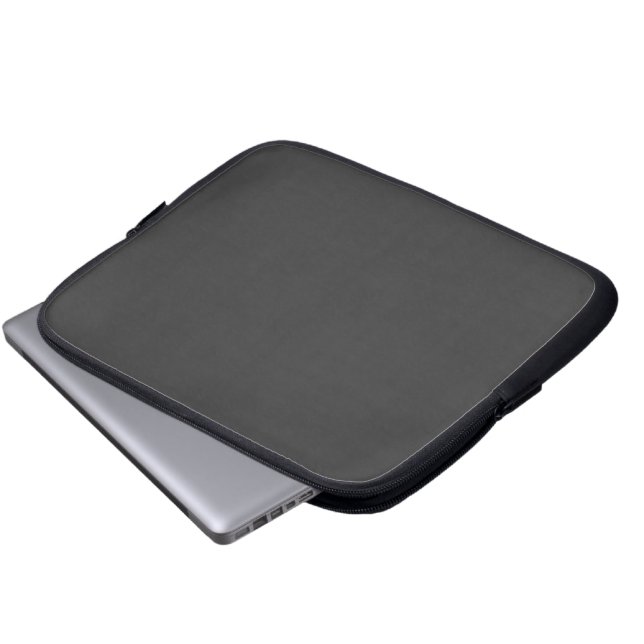 Charcoal Grey 10 inch Neoprene Laptop Sleeve (Front Bottom)
