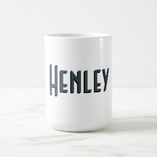 Charcoal Grey 3D Minimalist Modern Name Coffee Mug