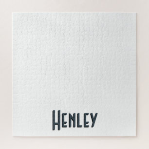 Charcoal Grey 3D Minimalist Modern Name Jigsaw Puzzle