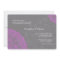 Charcoal Grey and Purple Damask Wedding Invitation