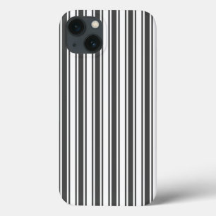 Charcoal grey and white candy stripes Case-Mate iP iPhone 13 Case