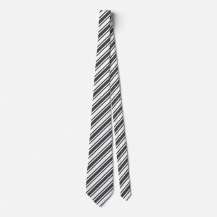 Charcoal grey and white candy stripes tie