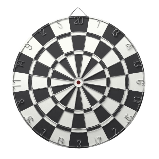 Charcoal Grey And White Dartboard (Front)