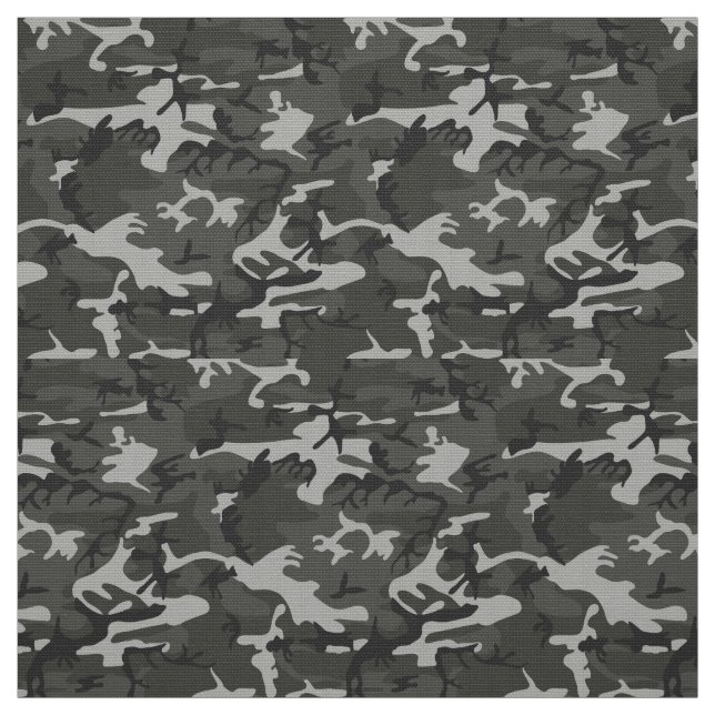 Charcoal Grey Camouflage DIY Fabric (Swatch)