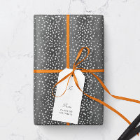 Charcoal Grey Deer Fawn Spots Wrapping Paper