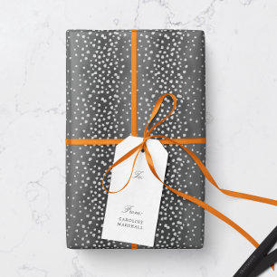Charcoal Grey Deer Fawn Spots Wrapping Paper