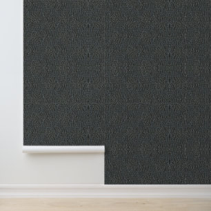 Charcoal Grey Faux Leather Textured Wallpaper