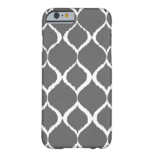 Charcoal Grey Geometric Ikat Tribal Print Pattern Barely There iPhone 6 Case