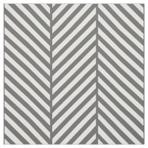 Charcoal Grey Herringbone Large Scale Fabric