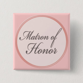Charcoal grey light pink Matron of Honour button