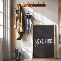 Charcoal grey Love like Jesus Christian 