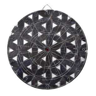 Charcoal Grey Mosaic flower of life pattern Dartboard