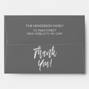 Charcoal Grey or Silver Thank You Envelope
