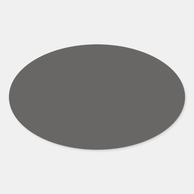 Charcoal Grey Oval Sticker (Front)