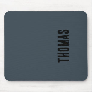 Charcoal Grey Personalised Minimalist Name Mouse Mat