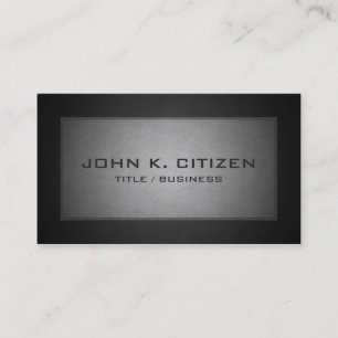 Charcoal Grey Professional Border Business Card