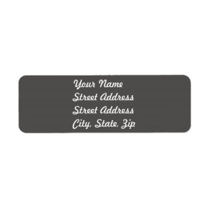 Charcoal Grey Return Address Sticker