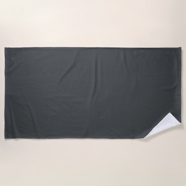 Charcoal grey (solid color)  beach towel (Front)