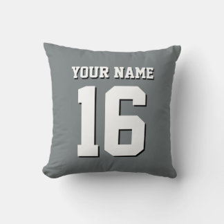 Charcoal Grey Sports Jersey Team Jersey Cushion