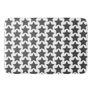 Charcoal Grey Stars Bath Mat