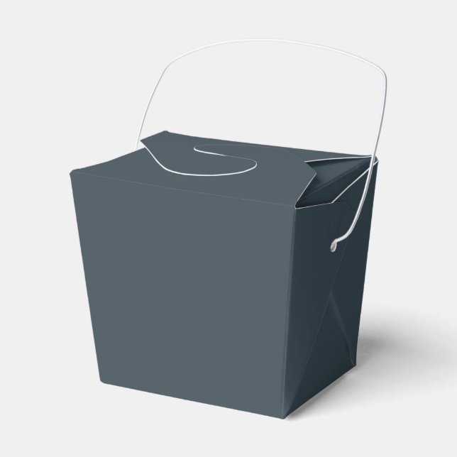 Charcoal Grey Take Out Favour Box (Front Side)