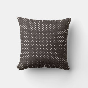 Charcoal Grey & White Polka Dot Pattern Pillow