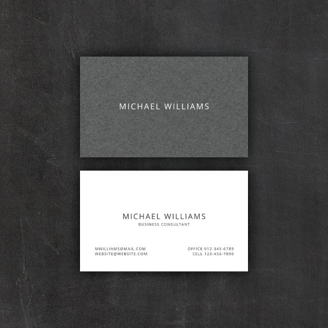 Charcoal Grey Wool Masculine Business Cards (Creator Uploaded)