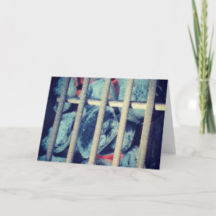 "Charcoal Grill" Get Well Card