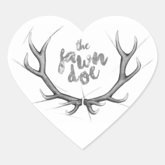 Charcoal Heart Stickers