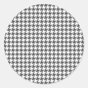 Charcoal Houndstooth Stickers