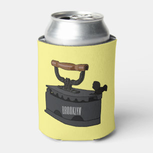 Charcoal iron cartoon illustration can cooler