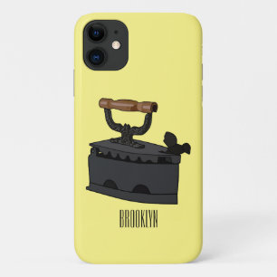 Charcoal iron cartoon illustration  iPhone 11 case