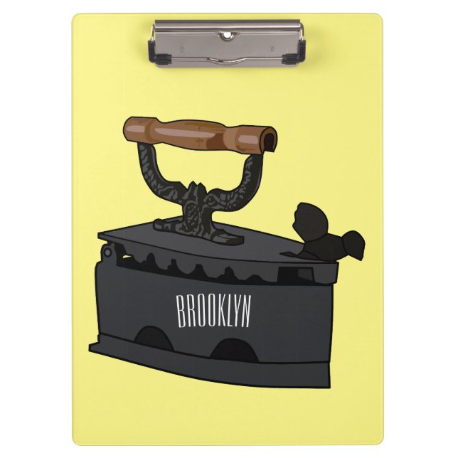 Charcoal iron cartoon illustration  clipboard (Front)
