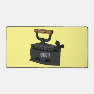 Charcoal iron cartoon illustration desk mat