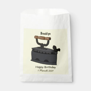 Charcoal iron cartoon illustration favour bags