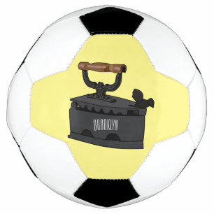 Charcoal iron cartoon illustration football