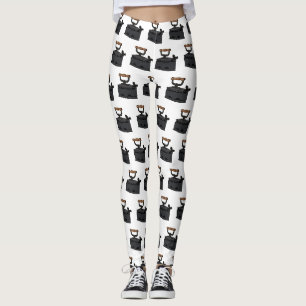 Charcoal iron cartoon illustration leggings
