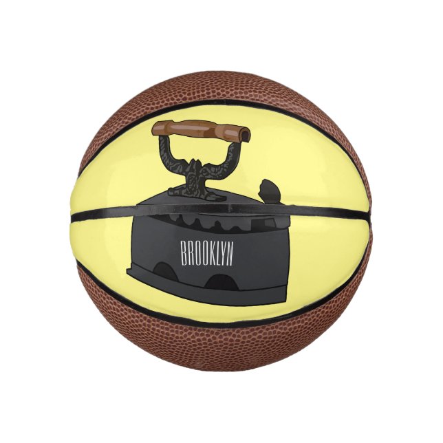 Charcoal iron cartoon illustration  mini basketball (Front)