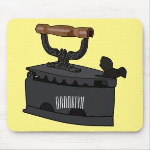 Charcoal iron cartoon illustration mouse mat