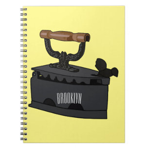 Charcoal iron cartoon illustration notebook