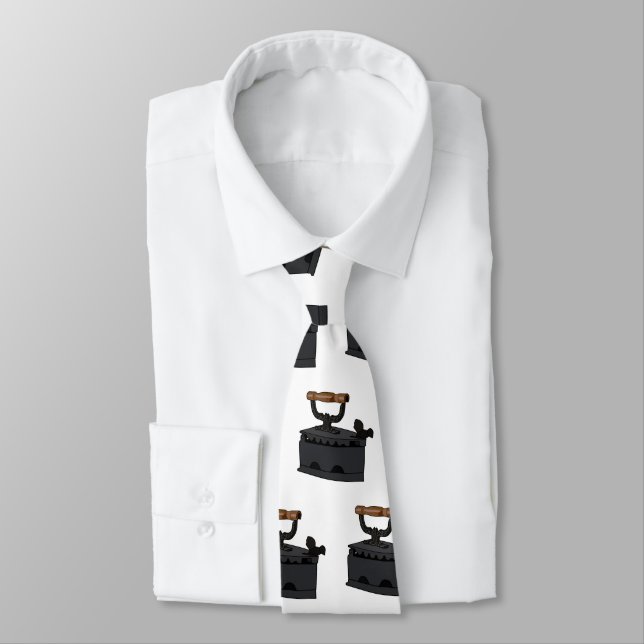Charcoal iron cartoon illustration  tie (Tied)